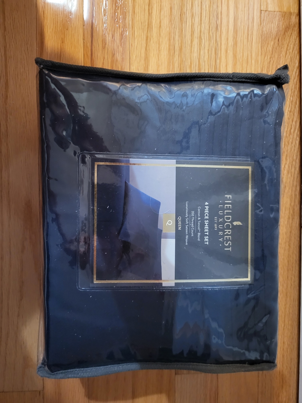Fieldcrest Navy Blue 4-Piece Sheet Set